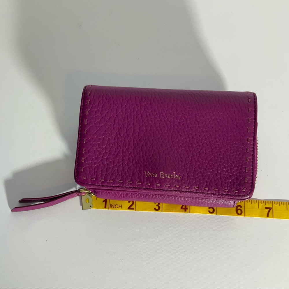 Vera Bradley Full Zip & Snap Closure Wallet Fabric Interior Cash & Card Slots - Picture 13 of 15